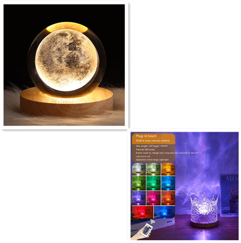 Crystal Table Lamp RGB Dimmable Home Decoration 16 Color Gifts