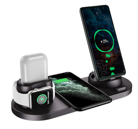 Fast Charging Pad For Phone Watch 6 In 1 Charging Dock Station