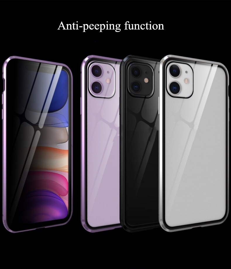 Double-sided glass magnetic king mobile phone case no anti-peep function