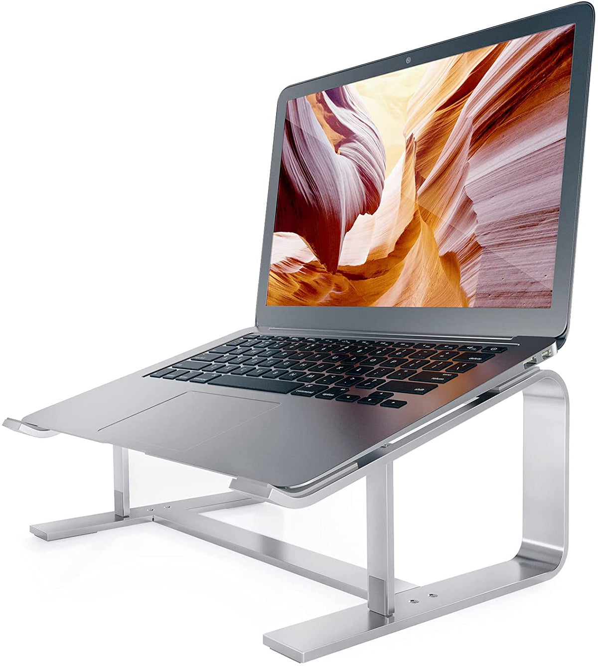 Ergonomic Laptop Holder Compatible with MacBook Air Pro, Dell XPS, More 10-17 Inch Laptops Work from Home