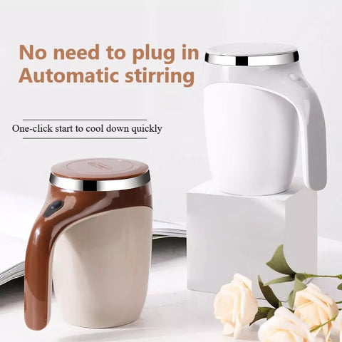 Value Electric Stirring Cup Lazy Milkshake Rotating Magnetic Water Cup - Nuri Shopping