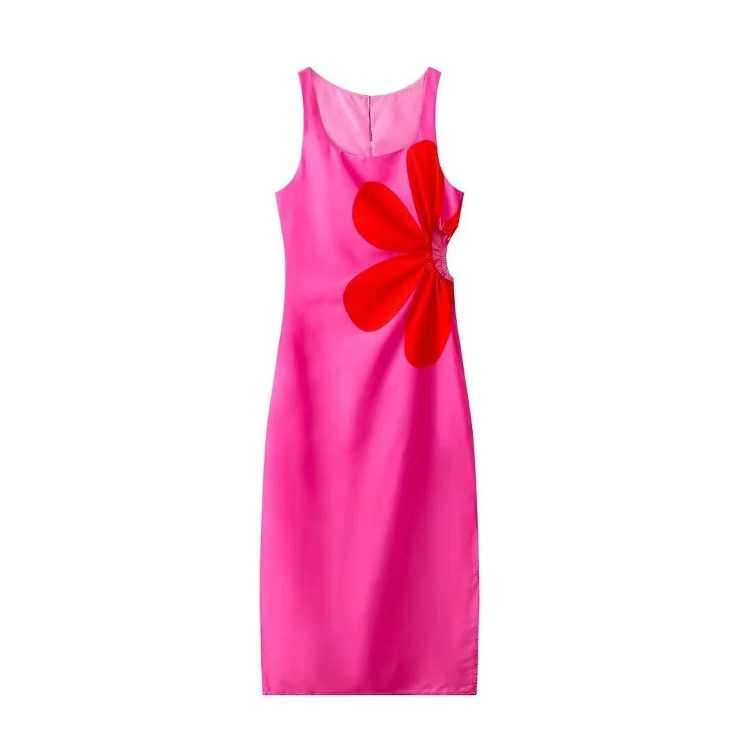 Spring New Women's Clothing Stylish Simple And Versatile Flowers Dress - Nuri Shopping