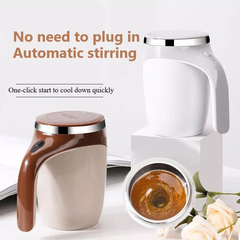 Value Electric Stirring Cup Lazy Milkshake Rotating Magnetic Water Cup - Nuri Shopping