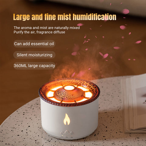 Volcano Aromatherapy Machine Spray Jellyfish Air Flame Humidifier Diffuser