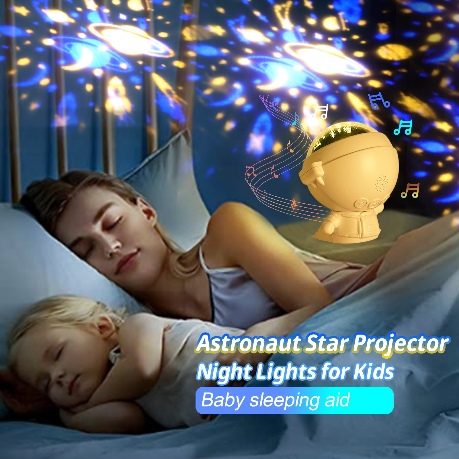 Decr Gift Child Kids Baby Christmas Spaceman Projection