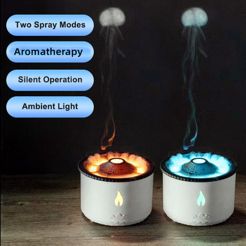 Volcano Aromatherapy Machine Spray Jellyfish Air Flame Humidifier Diffuser