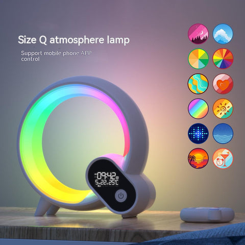 Digital Display Alarm Clock Q Colorful Atmosphere Light - Nuri Shopping