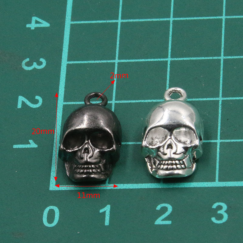 10Pcs 3 Color Skull Ghost Head Charms Halloween Pend